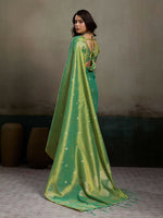 Thumbnail for Shree Shyam Fashion Green Tissue Silk Saree - Distacart