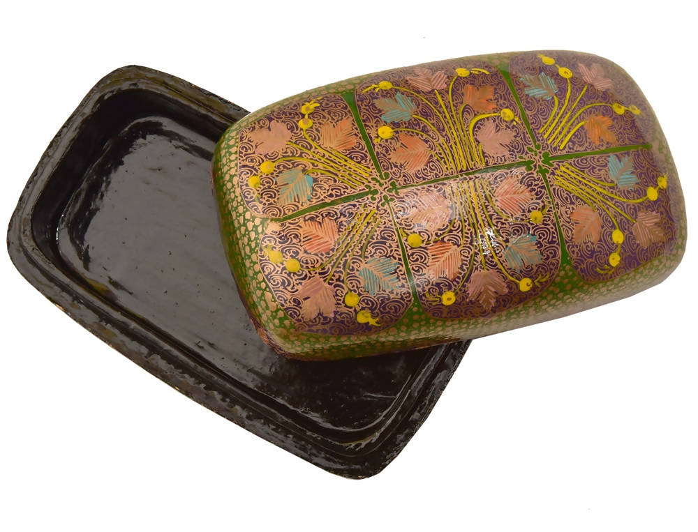 Nizalia Assorted Chinar Oval Box Mov Colour With Chinar - Limited Time Offer - Distacart