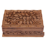 Thumbnail for Nizalia Carved Chinar Leaf Handmade Walnut Wood Jewellery Box