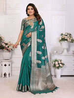 Thumbnail for Aastha Fashion Light Green Soft Organza Silk Weaving Saree - Distacart