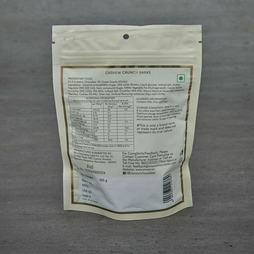 Smoor Cashew Crunch Barks - Dista