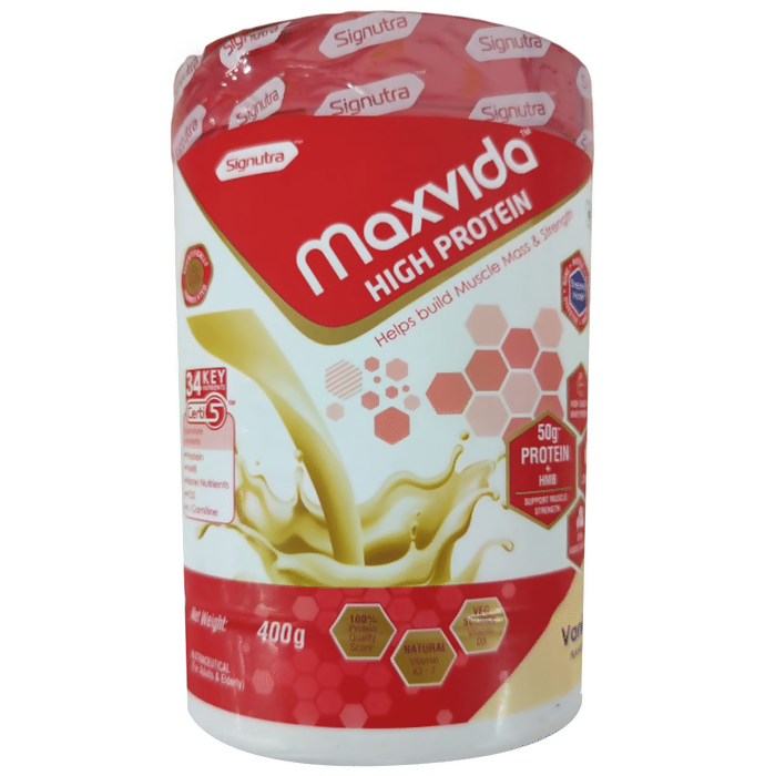 Maxvida High Protein Powder Vanilla Flavor - Distacart