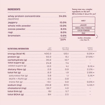 The Whole Truth 15g Protein/Scoop - Ragi Cocoa - Distacart