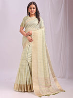 Thumbnail for Astita Organza Light Green Saree