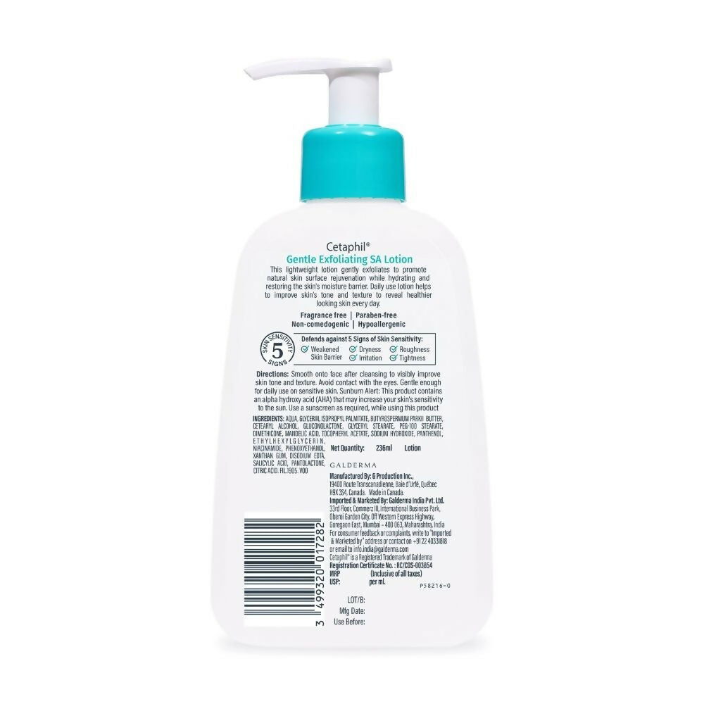 Cetaphil Gentle Daily Exfoliating Lotion With Salicylic Acid For Oily Acne Prone Skin - Distacart
