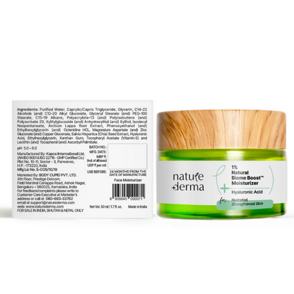 Nature Derma 1% Natural Biome-Boost Moisturizer With Hyaluronic Acid - Distacart