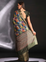 Thumbnail for NOZ2TOZ Women's Silk Blend Multi Color Printed Designer Saree With Blouse Piece - Distacart