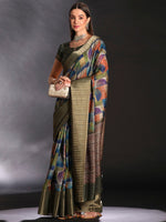 Thumbnail for NOZ2TOZ Women's Silk Blend Multi Color Printed Designer Saree With Blouse Piece - Distacart