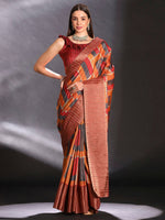 Thumbnail for NOZ2TOZ Women's Silk Blend Multi Color Printed Designer Saree With Blouse Piece - Distacart