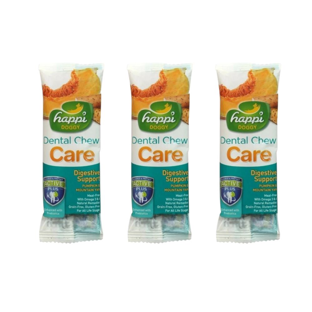 Happi Doggy Dental Chew Care Digestive Support Pumpkin & Mountain Yam
