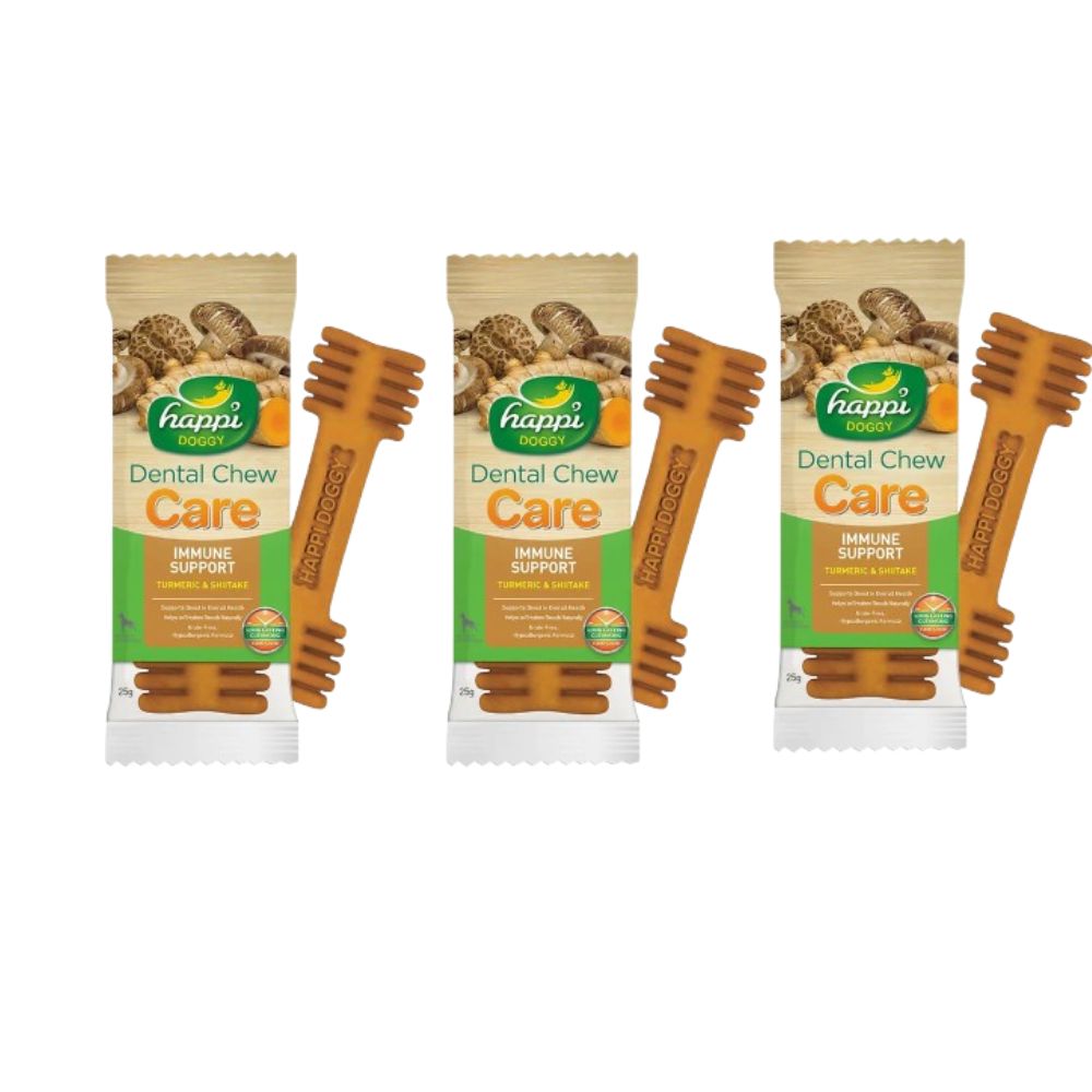 Happi Doggy Dental Chew Care Immune Support Turmeric & Shiitake