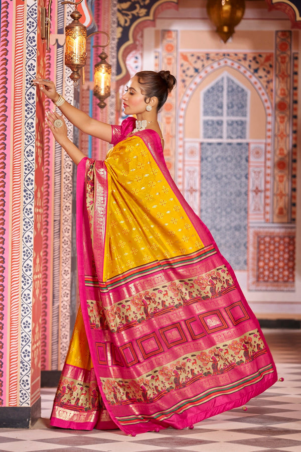 Women Party Wear Dola Cotton Saree With Un Stitched Blouse
