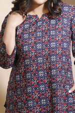 Thumbnail for Breathables Geometric Cotton Co-Ord Set – Blue - Dista