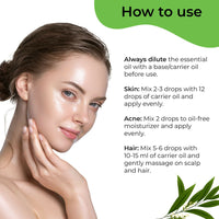 Thumbnail for Pilgrim Australian Tea Tree Essential Oil For Hair, Skin Care, Acne & Pimples - Distacart