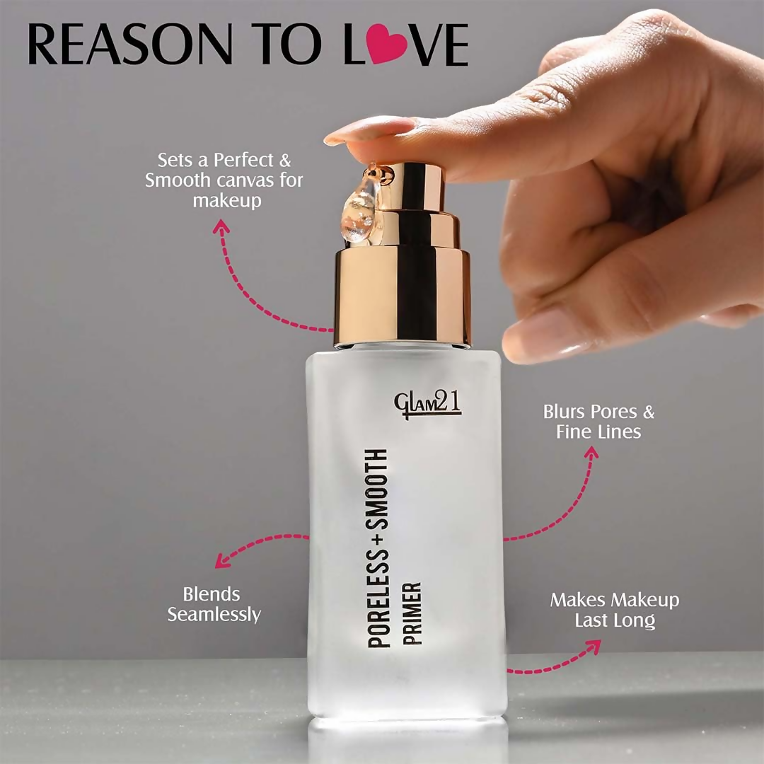 Glam21 Poreless & Smooth Primer With Natural Glow Finish - Distacart