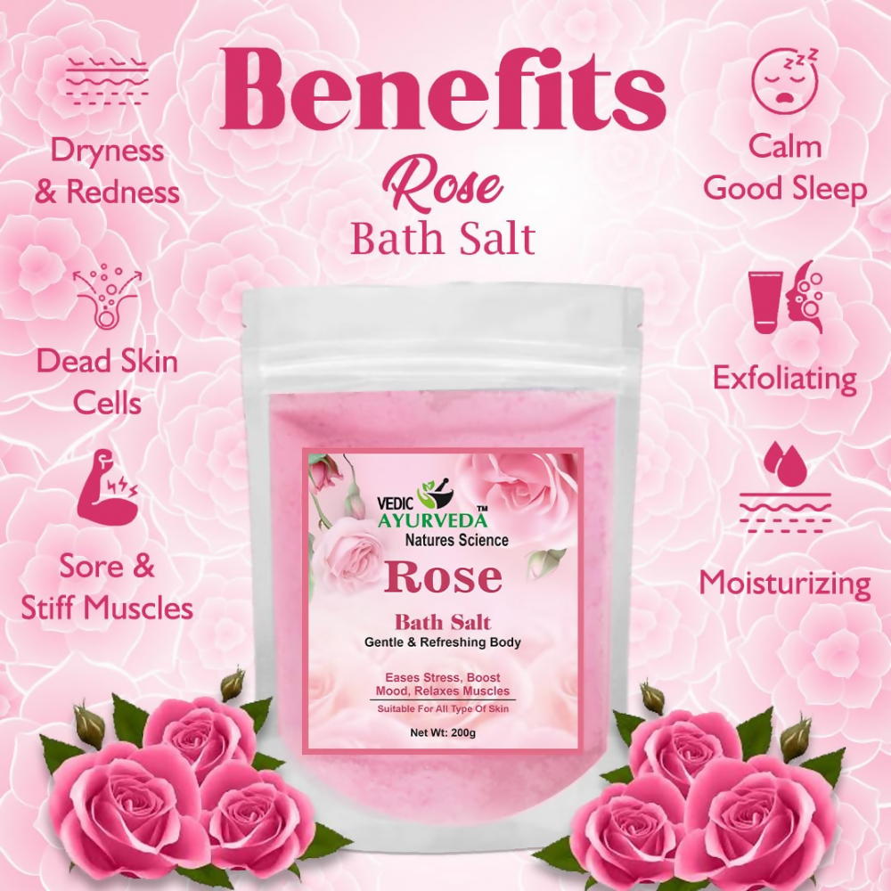 VedicAyurveda Mogra & Rose Bath Salt - Dista