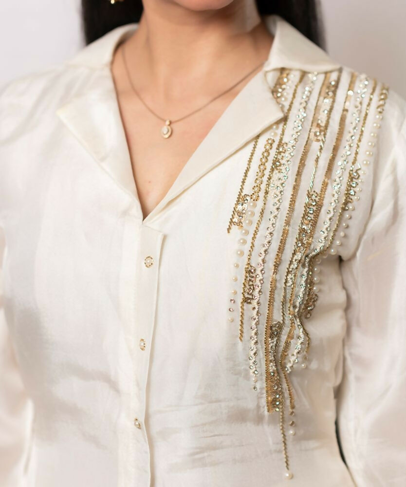 Timaraa Ivory Lumina Silk Co-Ord Set - Dista