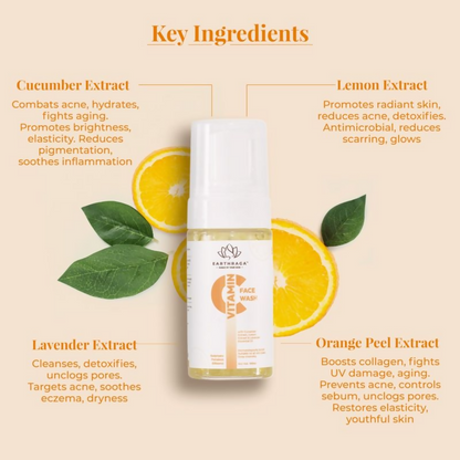 Earthraga Vitamin C Foaming Face Wash - Distacart