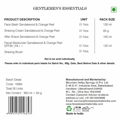 Forest Essentials Gentlemen's Gift Box - Dista