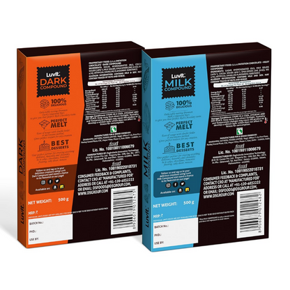 LuvIt. Cocoa Crush - Dark & Milk Compound Bars - Distacart