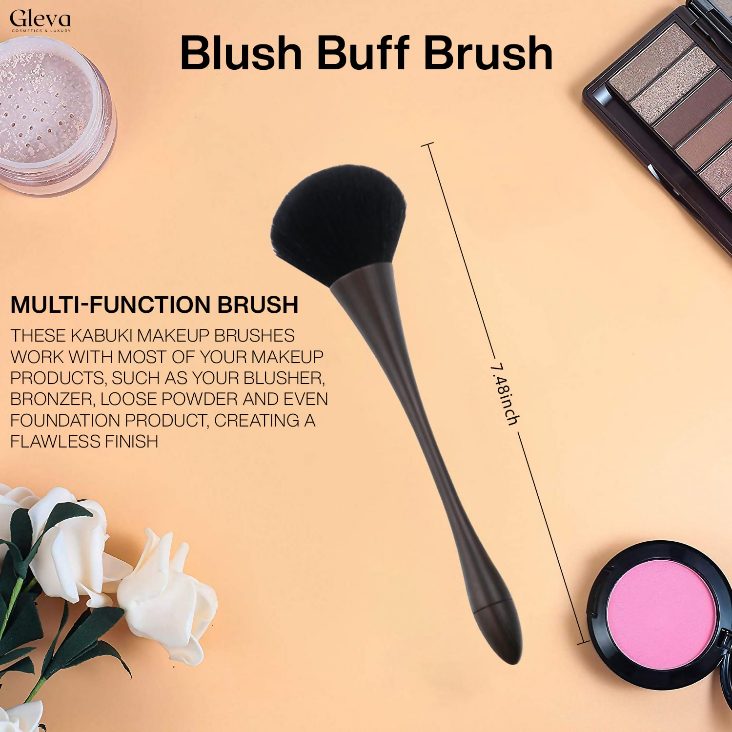 Gleva Ultimate Blend Makeup Brush - Dark Wood - Distacart