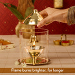 Thumbnail for My Borosil Akhand Diya, Brass, Large