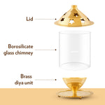 Thumbnail for My Borosil Akhand Diya, Brass, Large