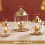 Thumbnail for My Borosil Akhand Diya, Brass, Large