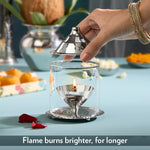 Thumbnail for My Borosil Akhand Diya, Nickel, Medium