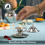 Thumbnail for My Borosil Akhand Diya, Nickel, Large