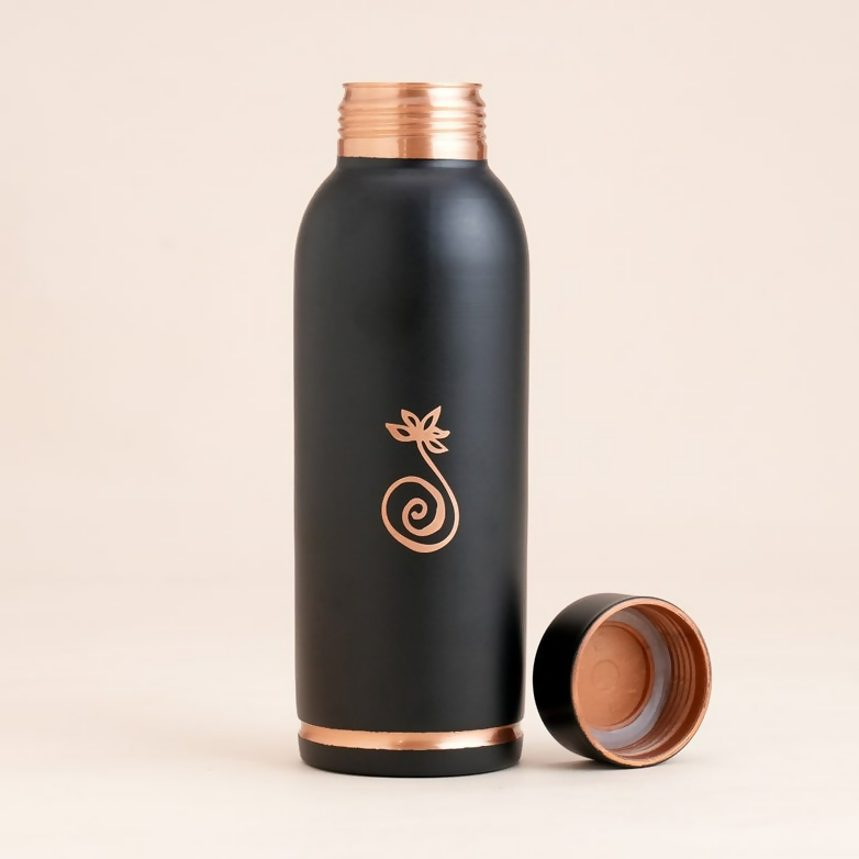 Isha Life Compact Copper Water Bottle (Coated) -700 ml