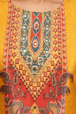 Thumbnail for Embroidered & Printed Kurta With Palazzo & Printed Dupatta, Mustard - Hiral Fashion - Distacart