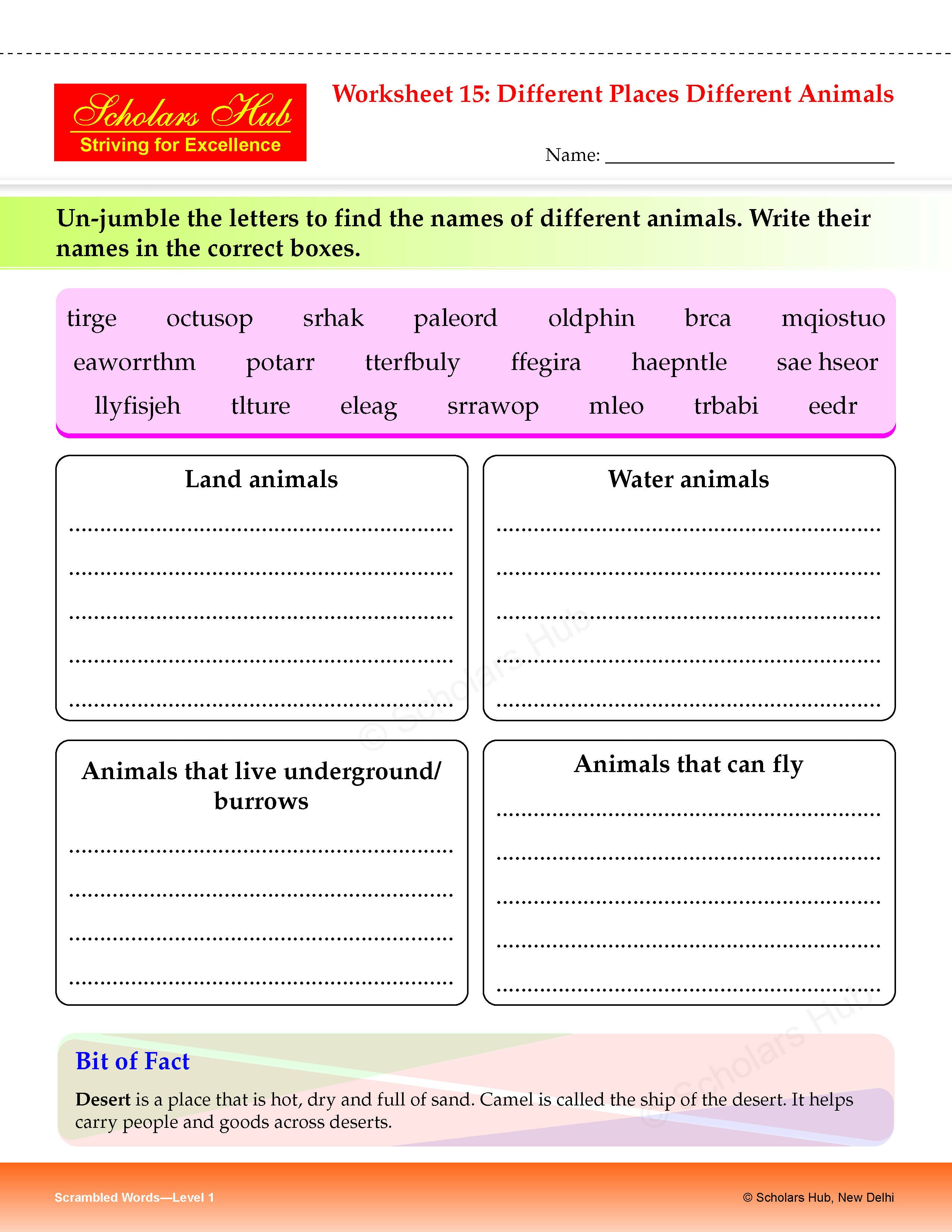 Step By Step Skills Scrambled Words-1(Tearble Colourful Worksheets) - Dista