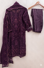 Thumbnail for Teeya Creation Womens New Georgette Silk With Heavy Embroiedery With Sequence Work Kurta Set - Dista