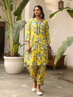Thumbnail for Digital Printed Kurta Set (Yellow) - Hiral Fashion