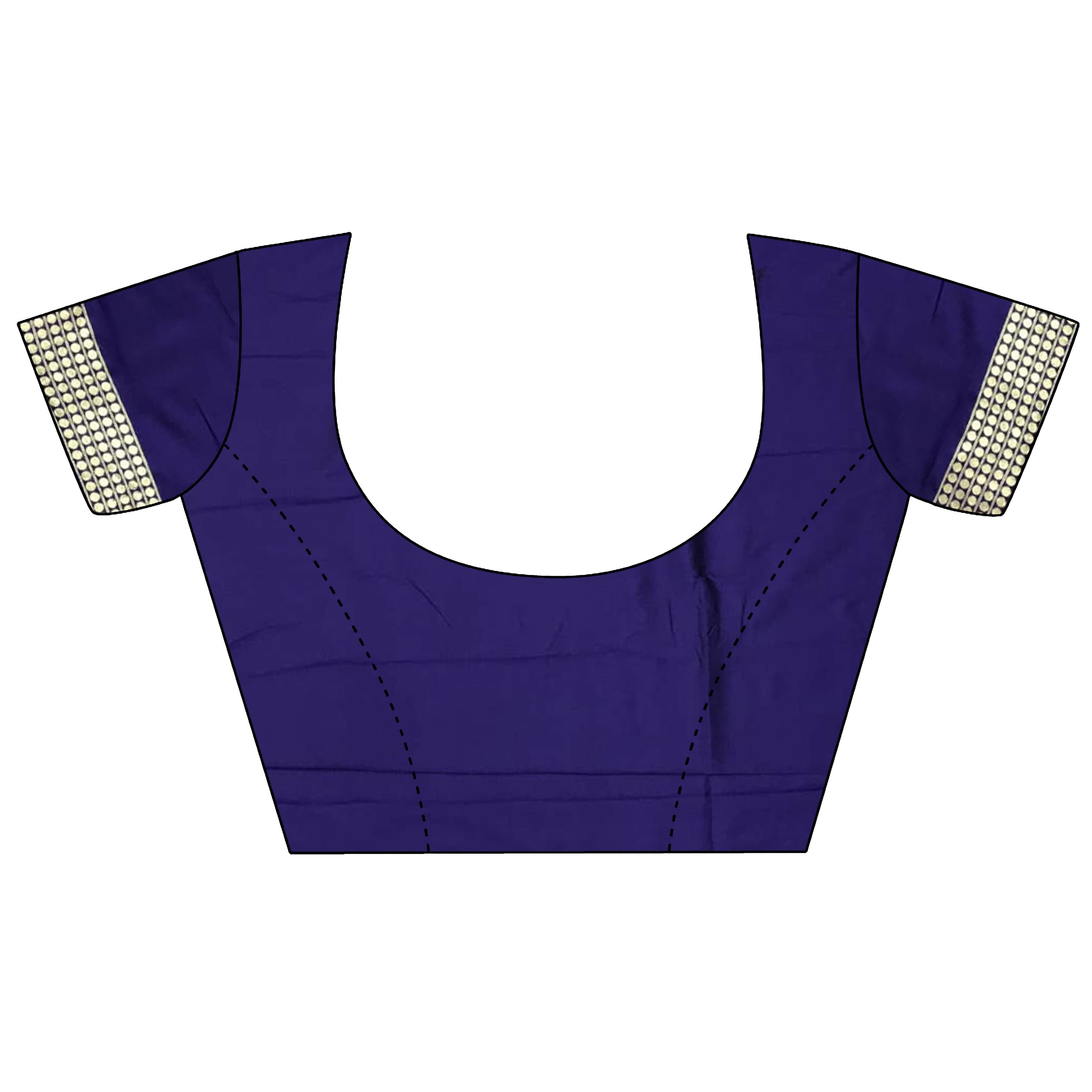 Joban Fashion Purple Banarasi Soft Lichi Silk Paisley Saree