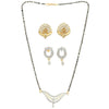 AanyaCentric Gold Plated Mangalsutra with Pendant, 2 Pair Earrings - Distacart