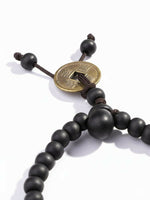 Thumbnail for NVR Men Black Beaded Bracelet - Distacart