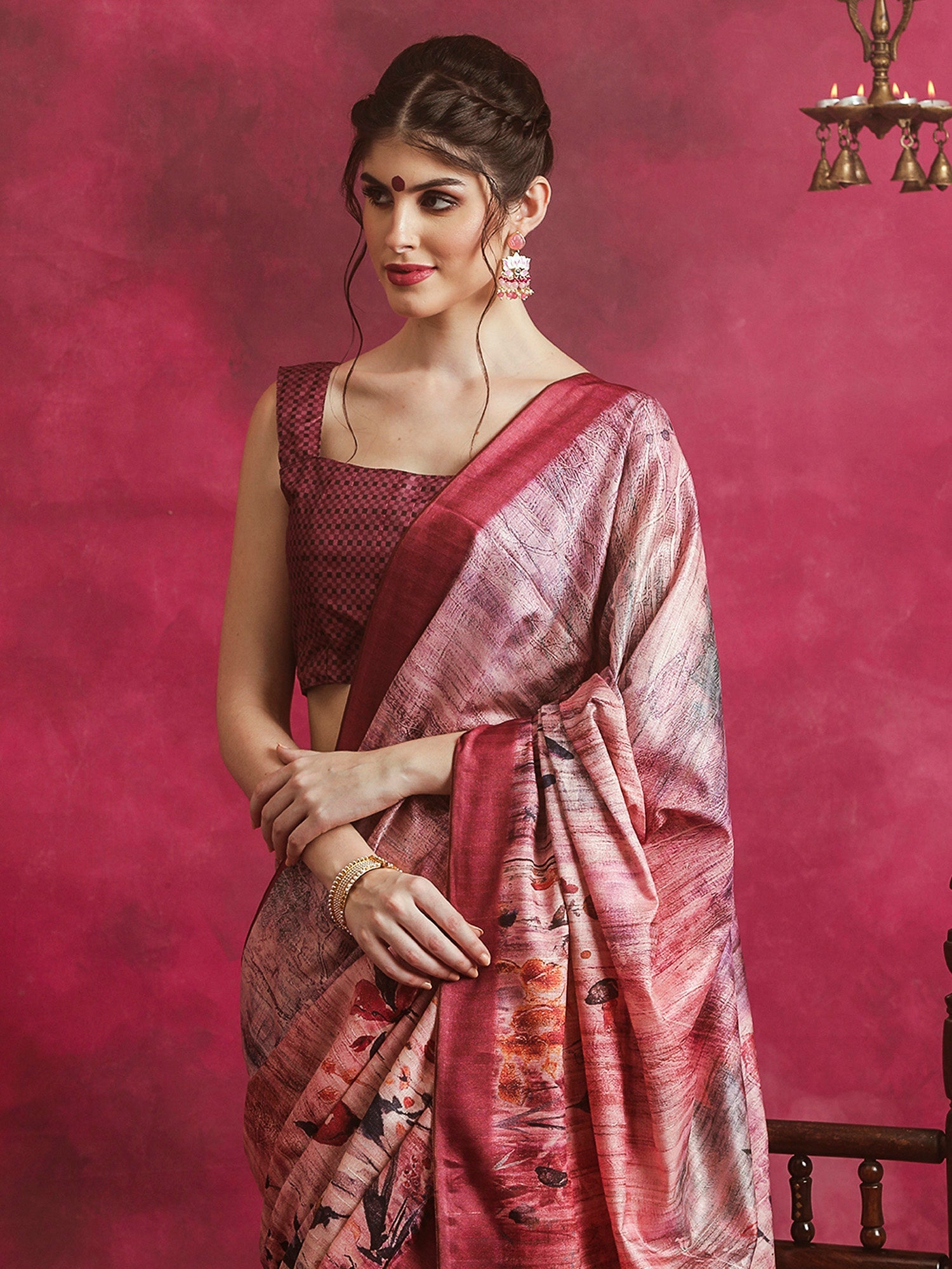 NOZ2TOZ Women's Cotton Blend Multi Color Printed Designer Saree With Blouse Piece - Distacart