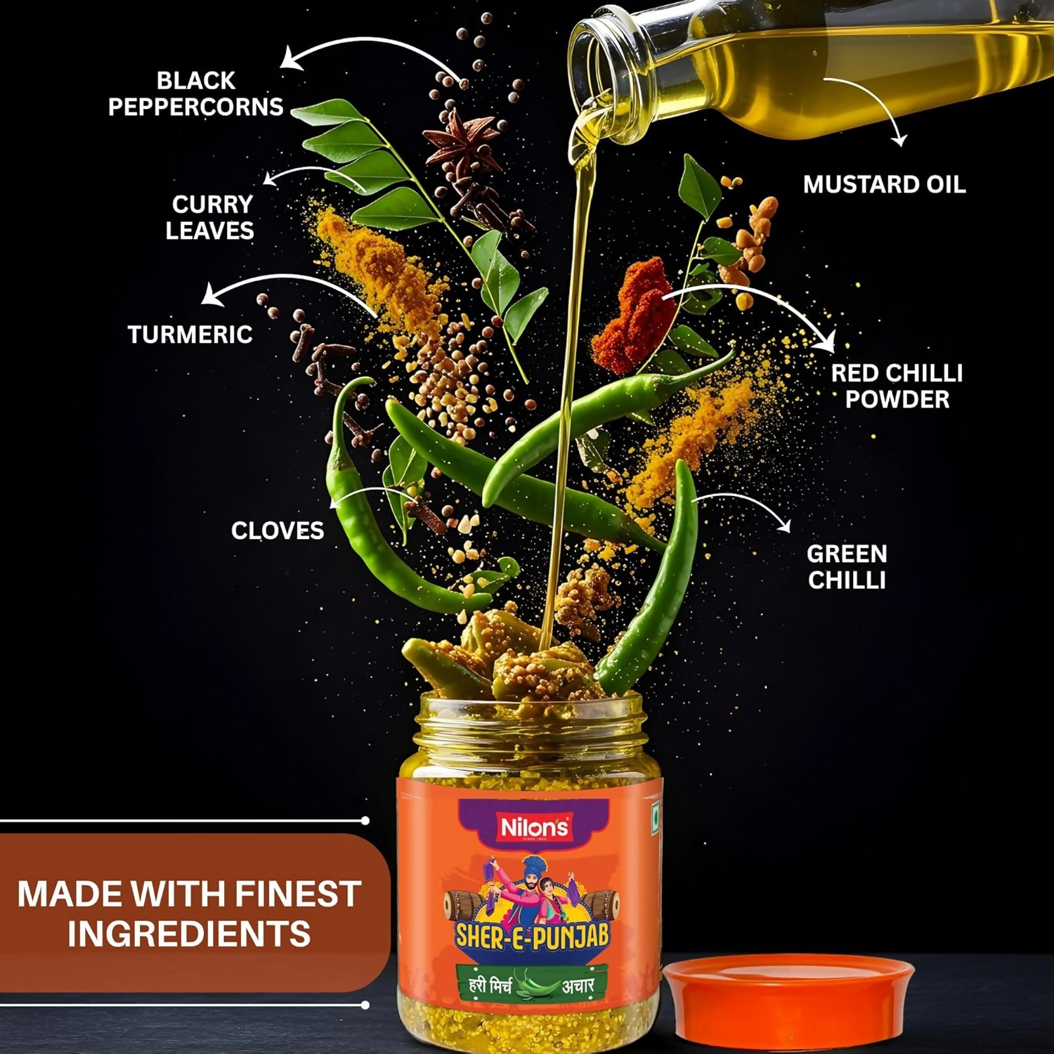 Nilon's SherEPunjab Green Chilli Pickle - Dista
