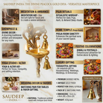 Thumbnail for Saudeep India Oxidized Metal Diya for Puja - Dista
