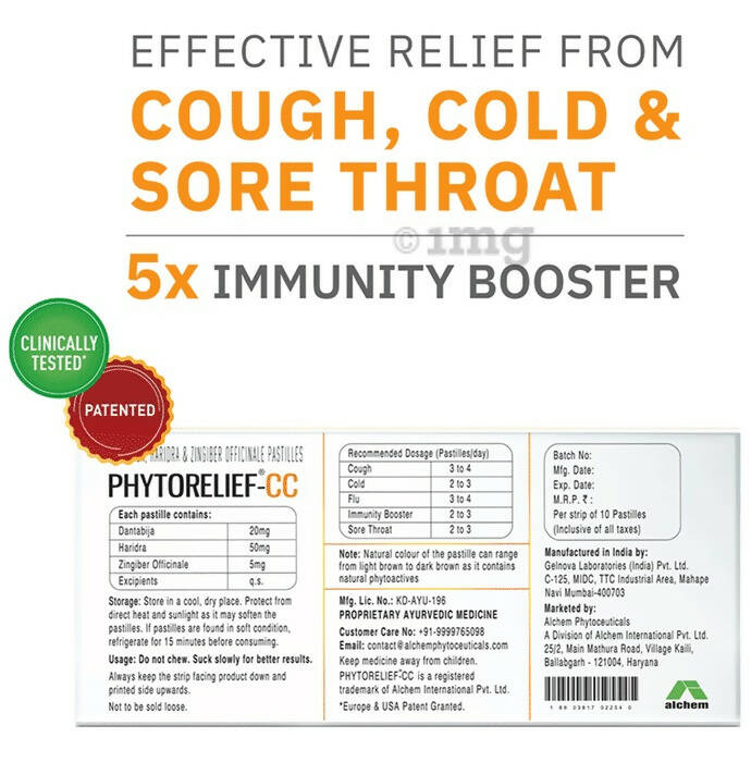 AlchemLife Phytorelief-CC Lozenges - Sugar Free - Distacart