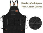 Thumbnail for Supvox Waterproof Home Apron - Kitchen And Workshop With Tool Pockets -Black - Dista