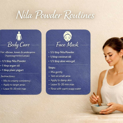 Bare Alpha Moroccan Nila Powder – 100% Natural Indigo Blue Powder - Dista