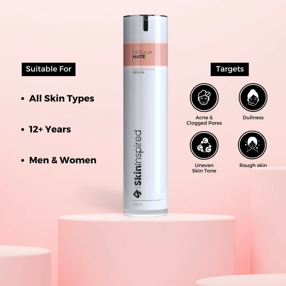 SkinInspired AHA+BHA+PHA Lactic Acid + 2% Salicylic Acid Face Serum