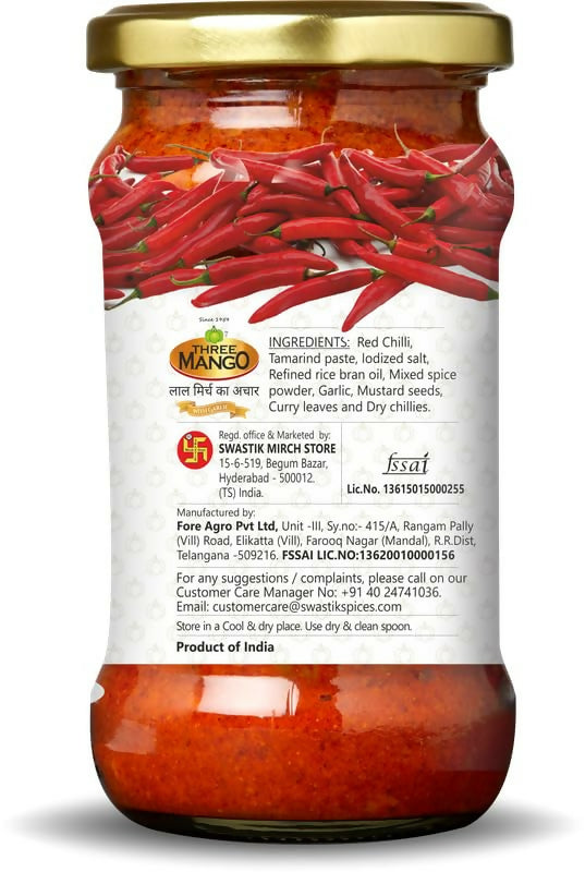 Three Mango Red Chilly Pickle - Distacart