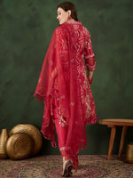 Thumbnail for Sangria Printed Kurta & Trouser With Dupatta