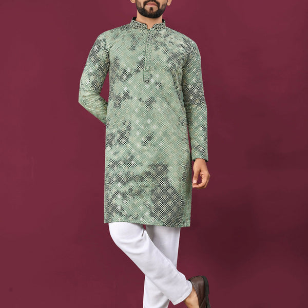 Anaita Green Chikankari Work Viscose Rayon Straight Kurta - Distacart