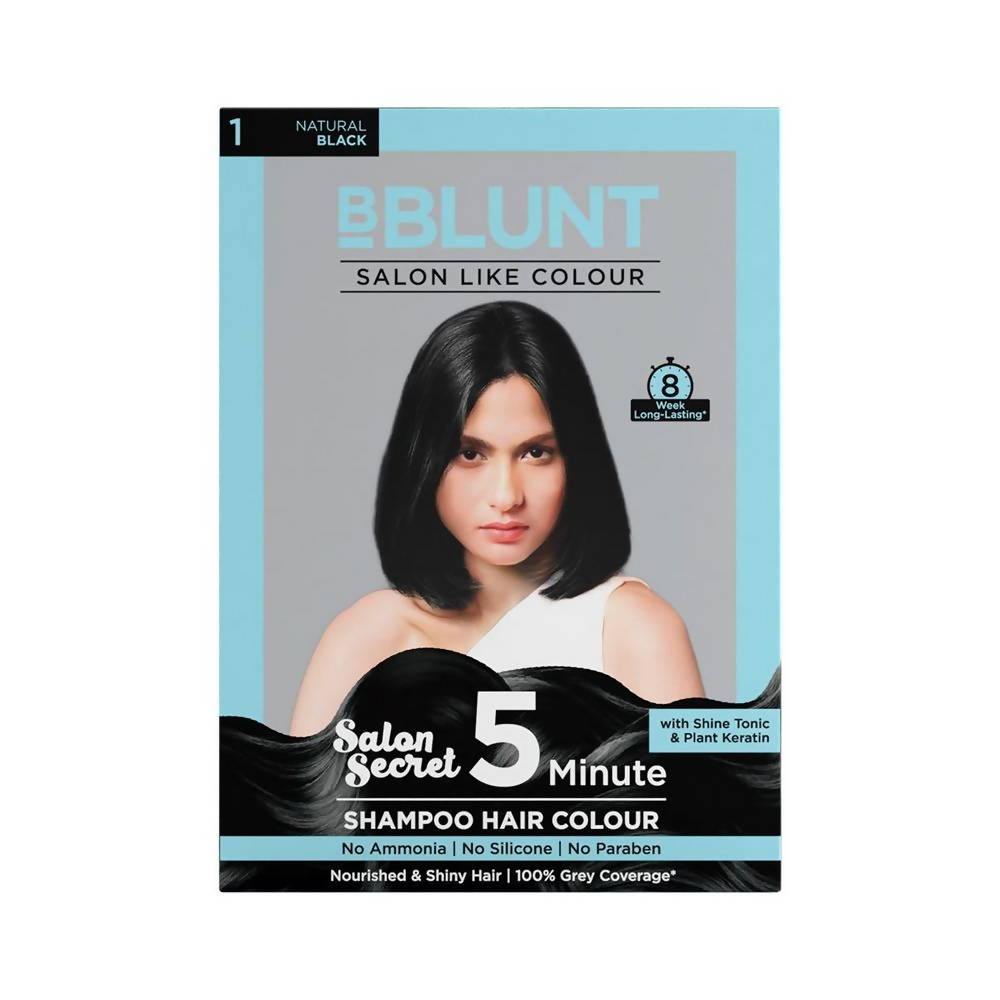 BBlunt Salon Secret 5 Minute Shampoo Hair Colour - Natural Black - Distacart