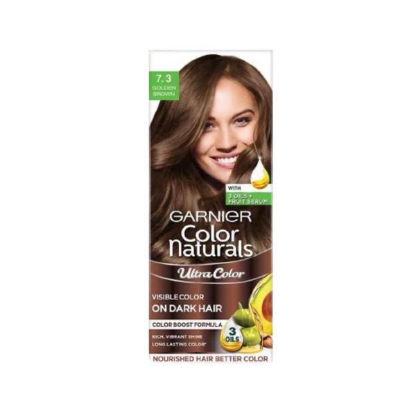 Garnier Color Naturals Ultra Hair Color - 7.3 Golden Brown - Distacart